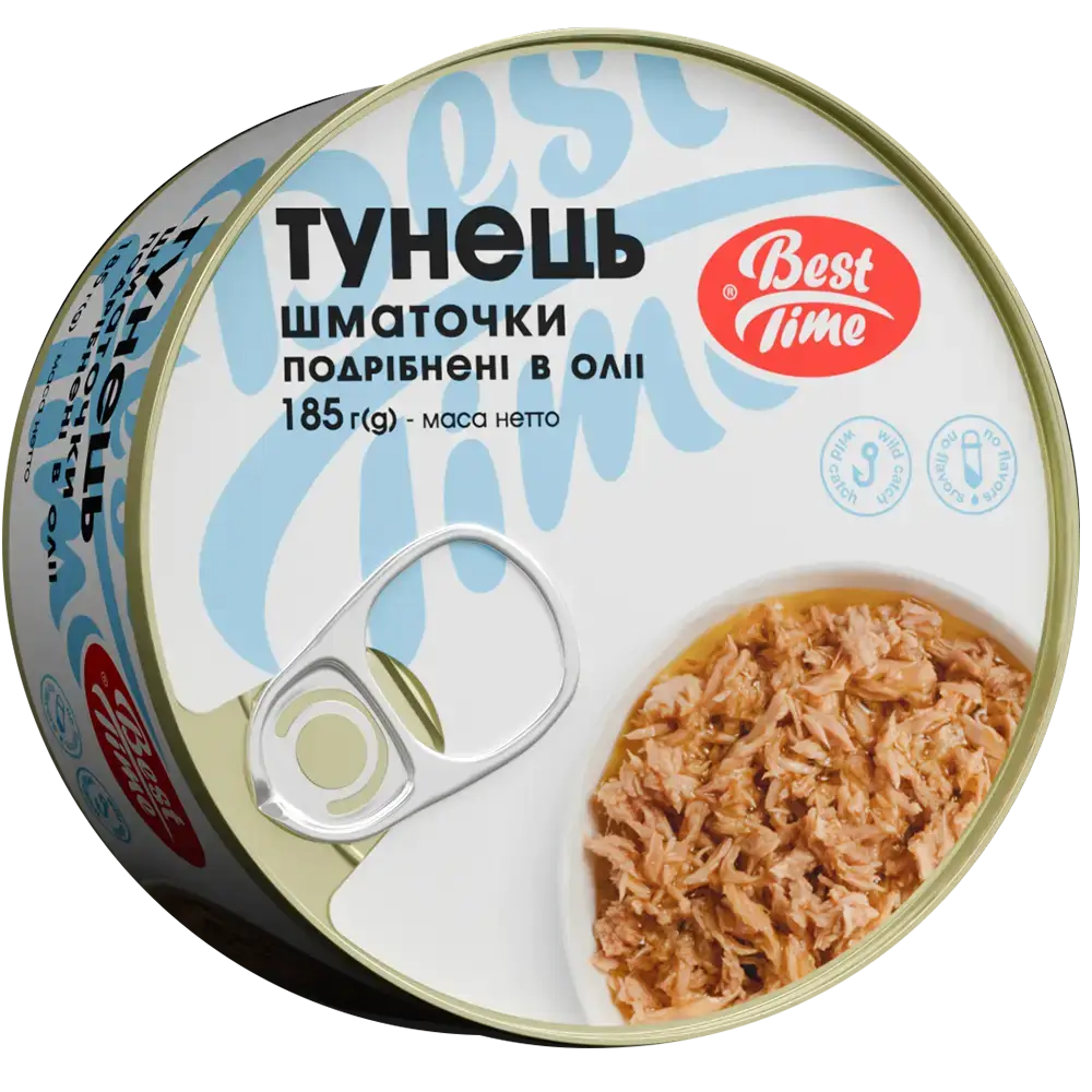 Тунець шматочки подрібнені в олії