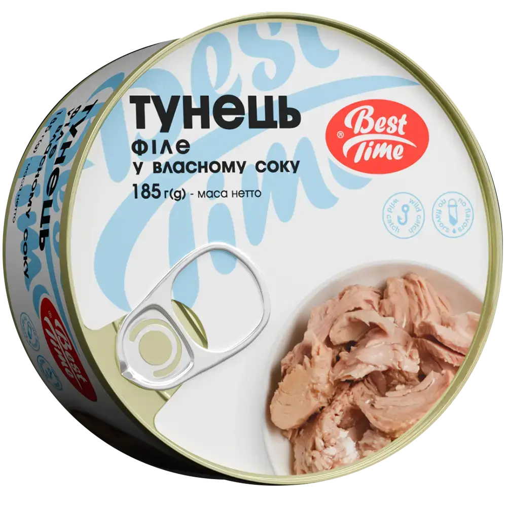Тунець філе у власному соку